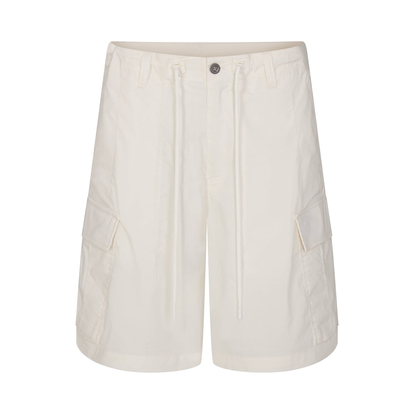 WOVEN COTTON OVERSIZED CARGO SHORT | EGRET