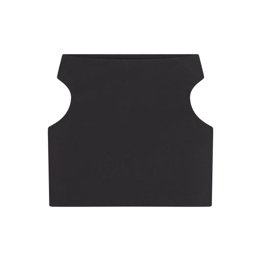 COTTON JERSEY CUT OUT MINI SKIRT | SOOT