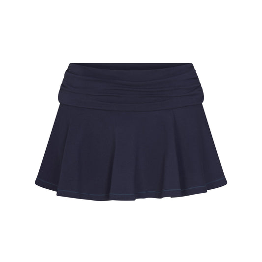 COTTON JERSEY FOLDOVER MINI SKORT | NAVY