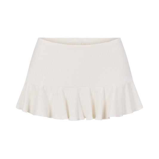 HEAVY POINTELLE MINI SKORT | MARBLE