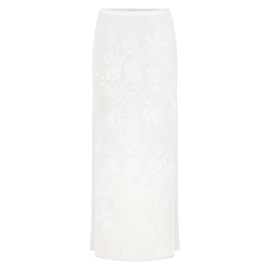LACE COVER-UPS LONG SKIRT | SNOW
