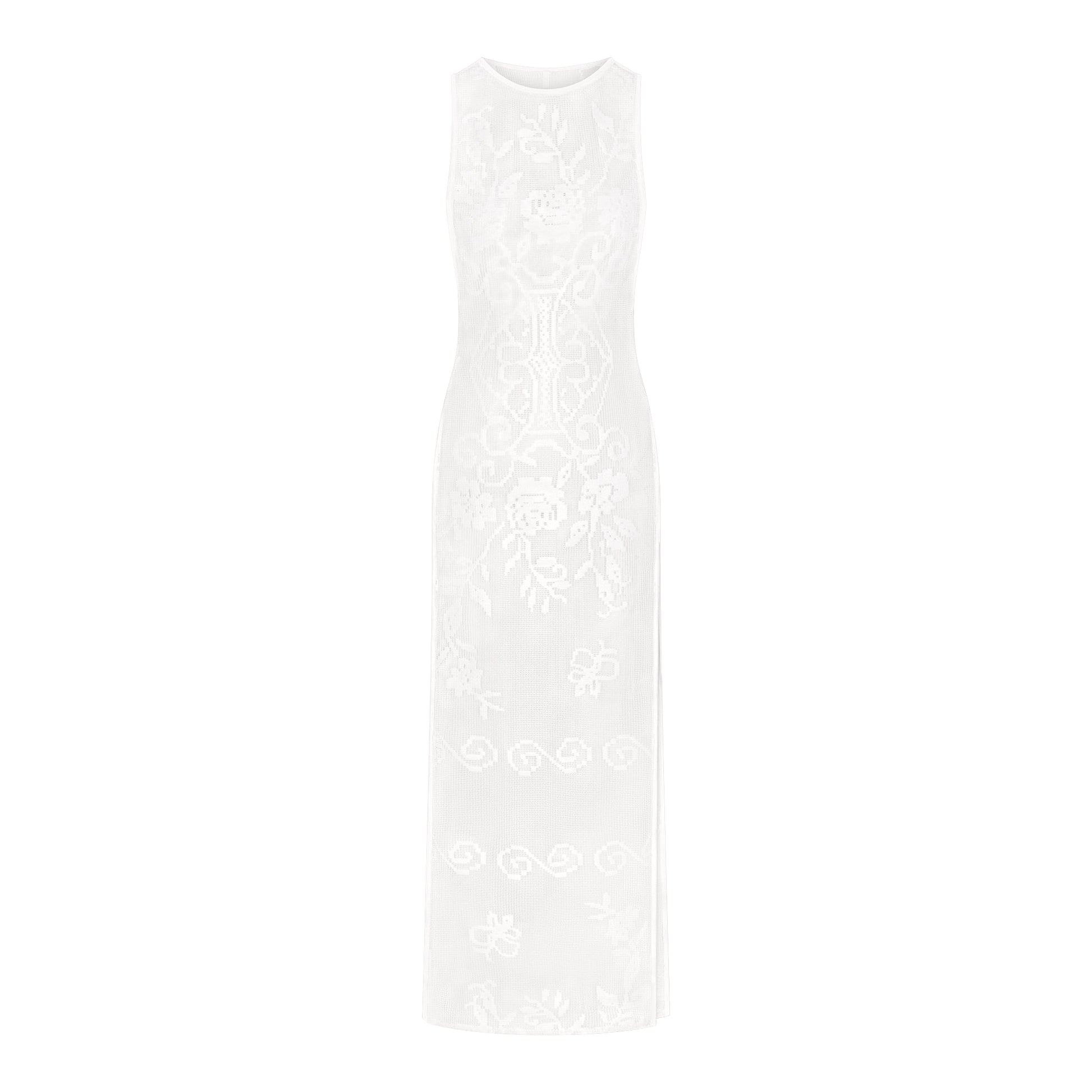 LACE COVER-UPS LONG DRESS | SNOW