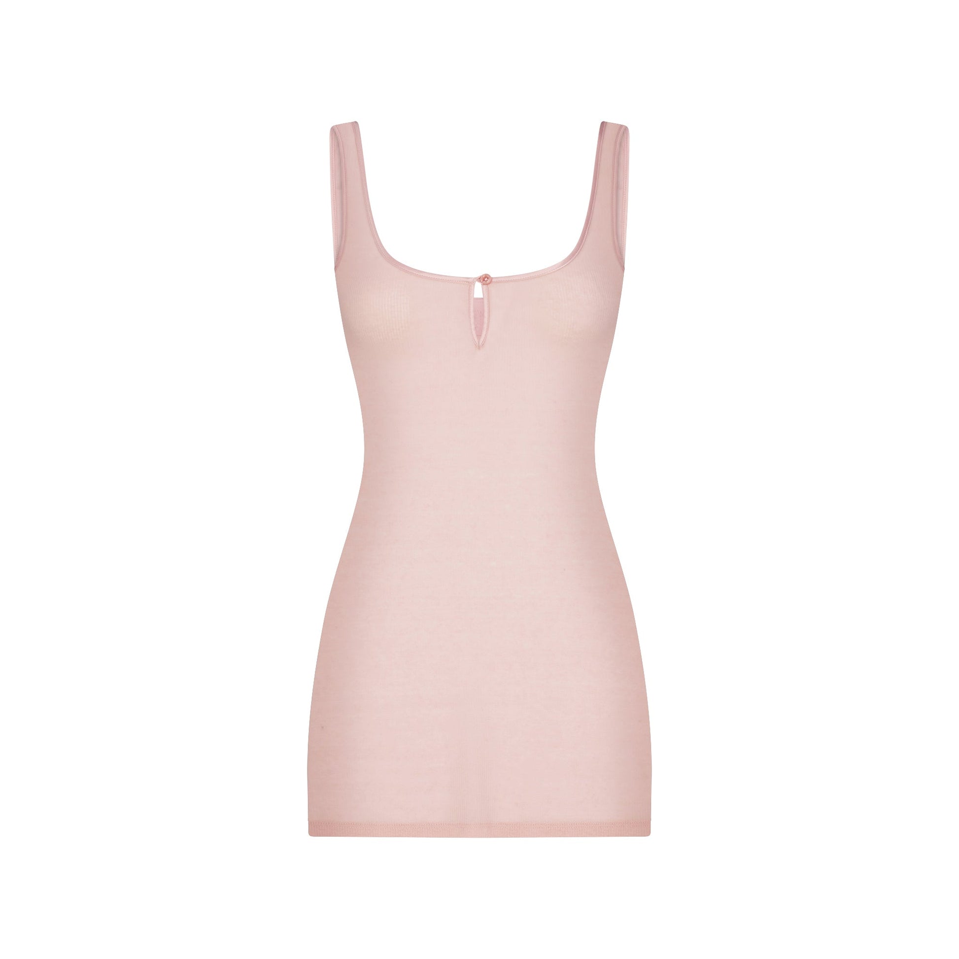 SHEER RIB MINI SLIP DRESS | MORGANITE