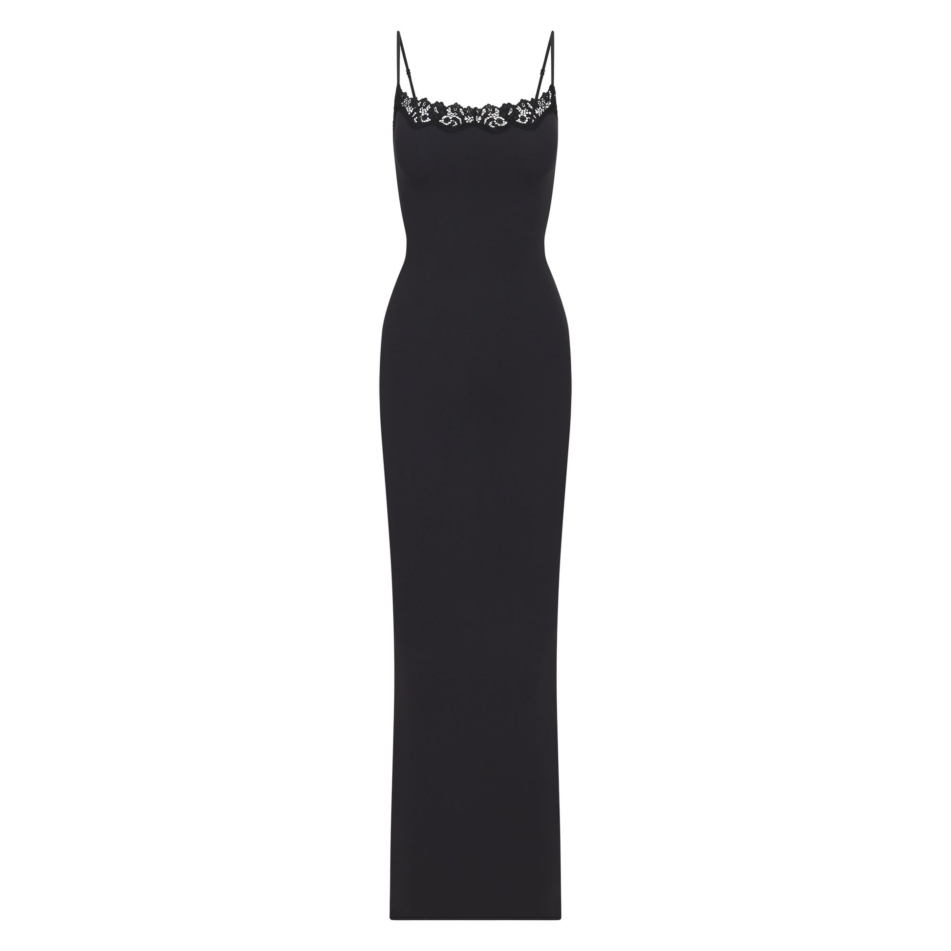FITS EVERYBODY LACE LONG SLIP DRESS | ONYX