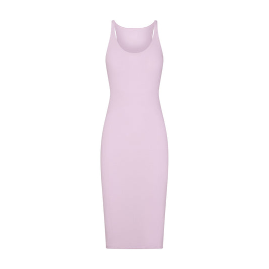 COTTON RIB TANK MIDI DRESS | SUGAR PLUM