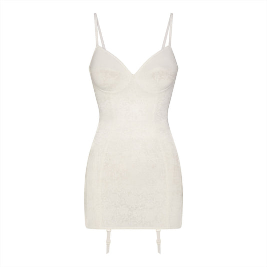 LACE SHAPEWEAR MINI SLIP DRESS | IVORY