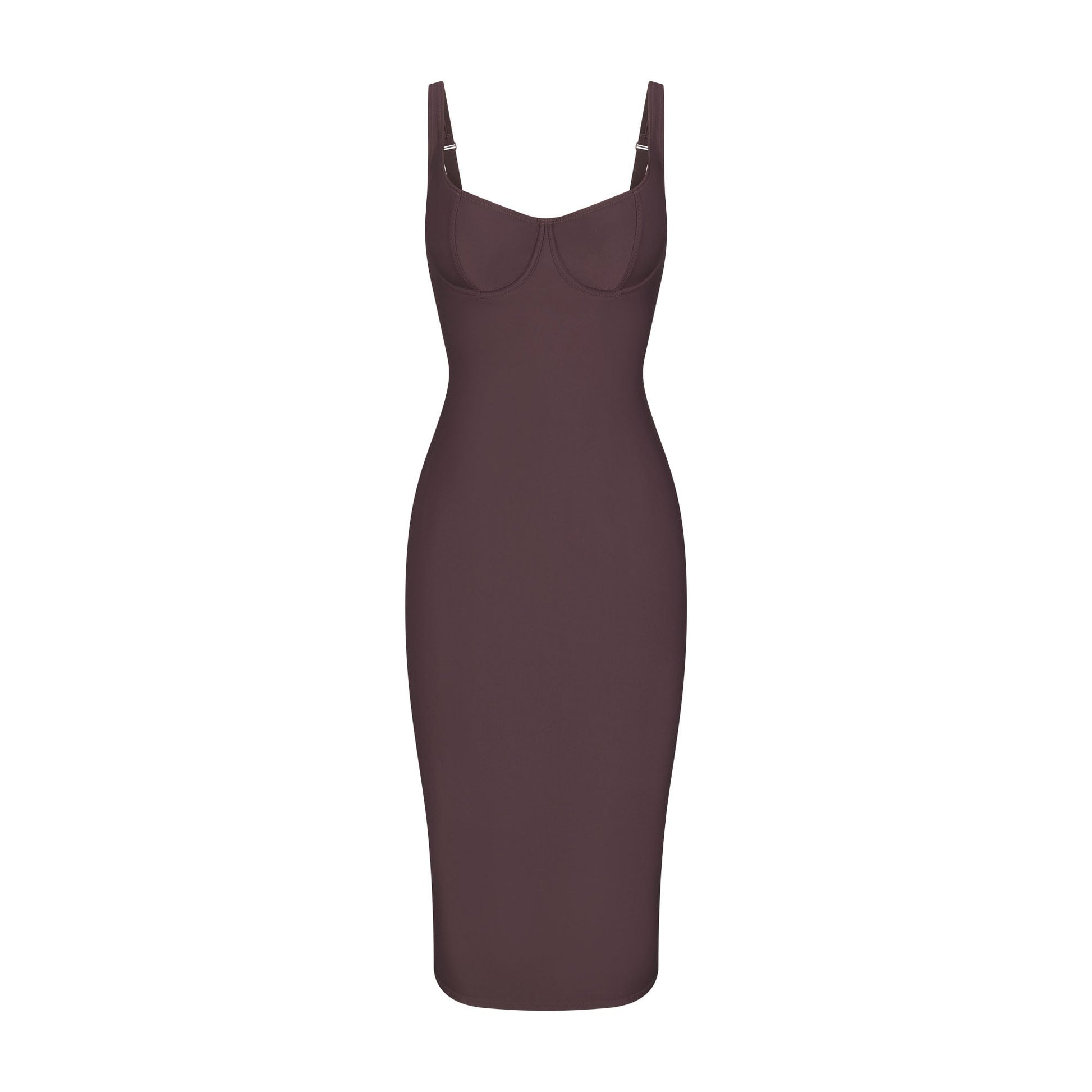 SKIMS BODY MIDI DRESS | RAISIN
