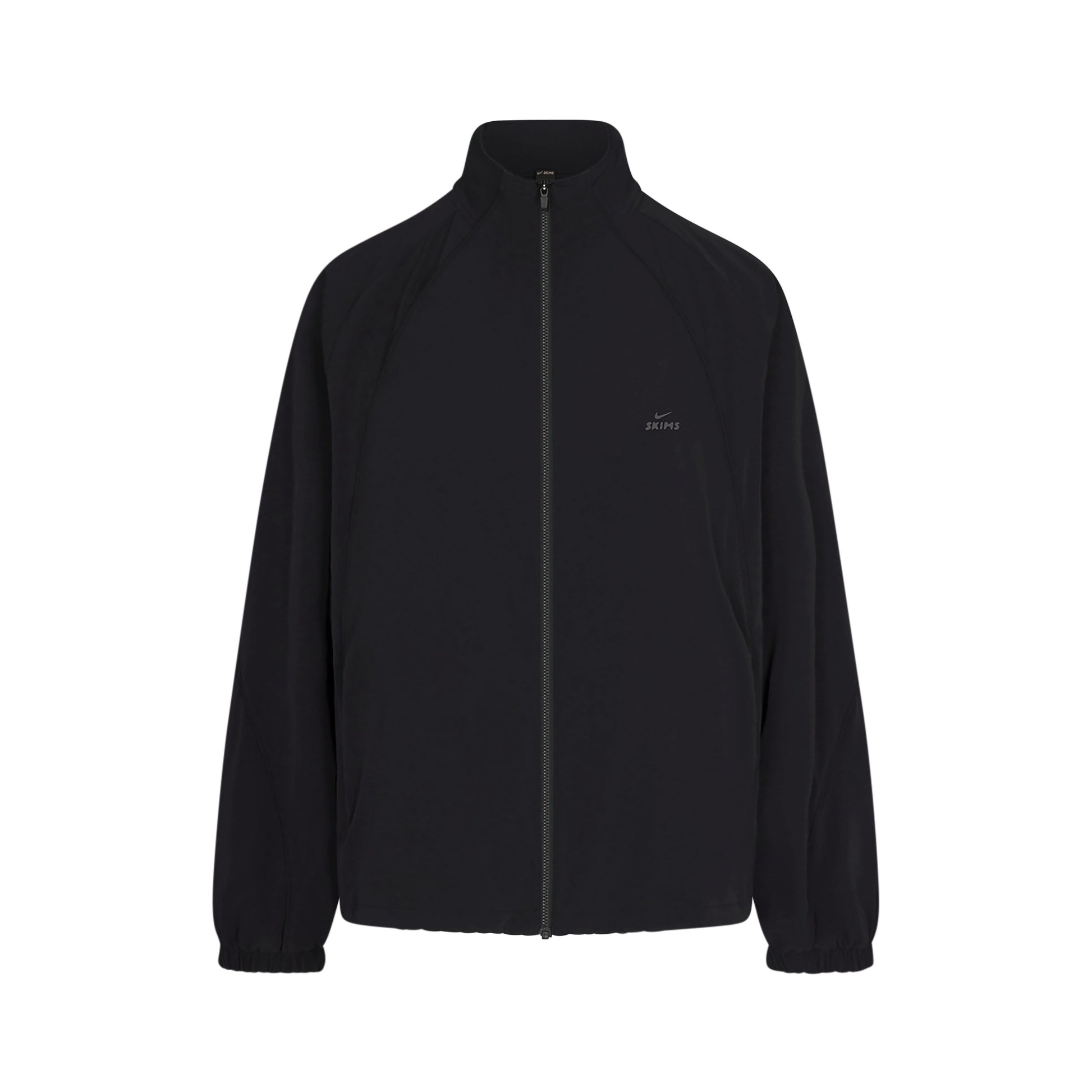 NikeSKIMS STRETCH NYLON OVERSIZED TRACK JACKET | OBSIDIAN