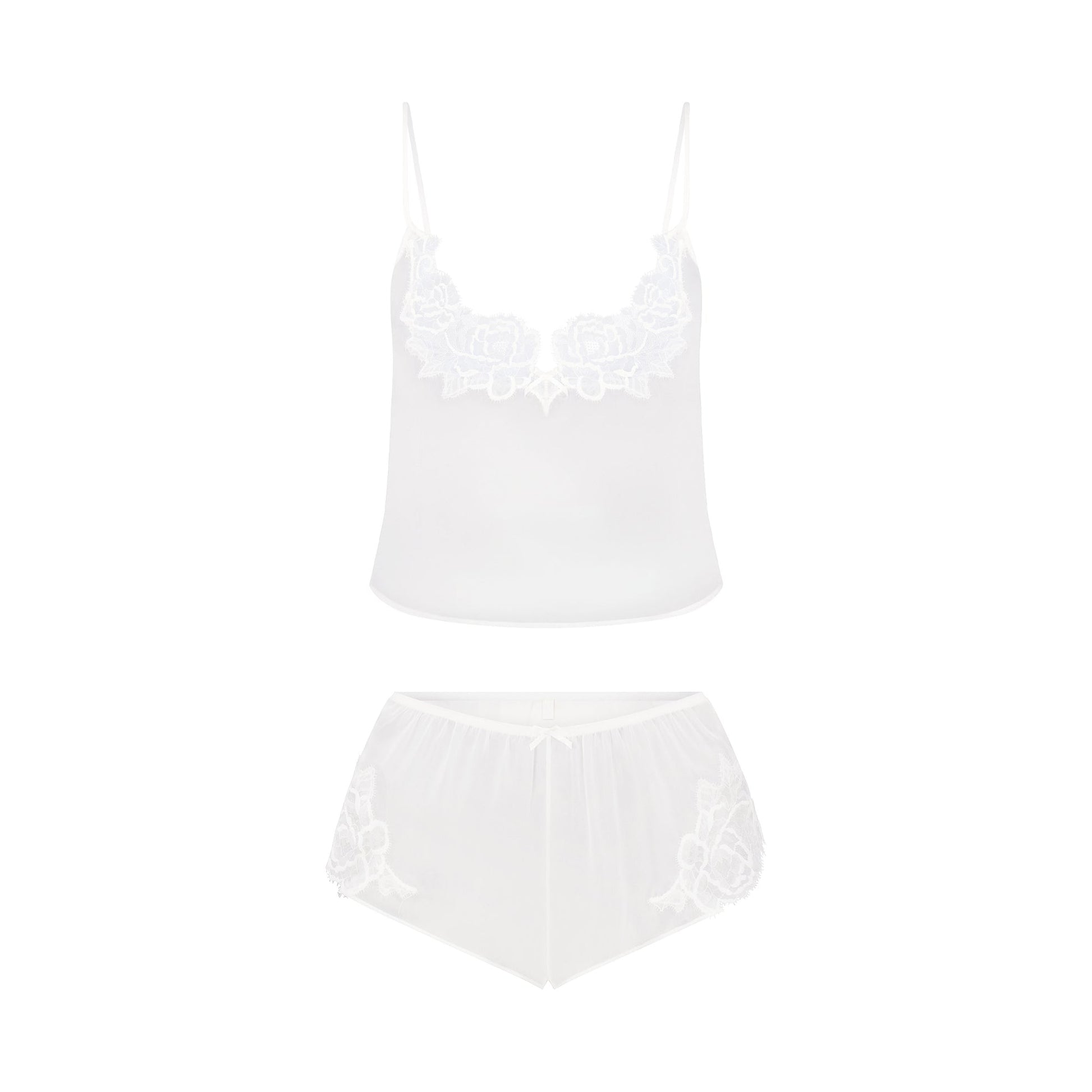 SKIMS ROMANCE CAMI AND SHORT SET | IVORY