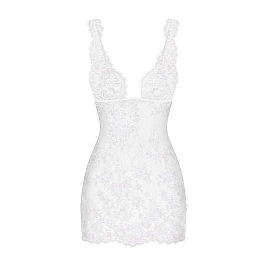 SKIMS LACE MINI SLIP DRESS | SNOW