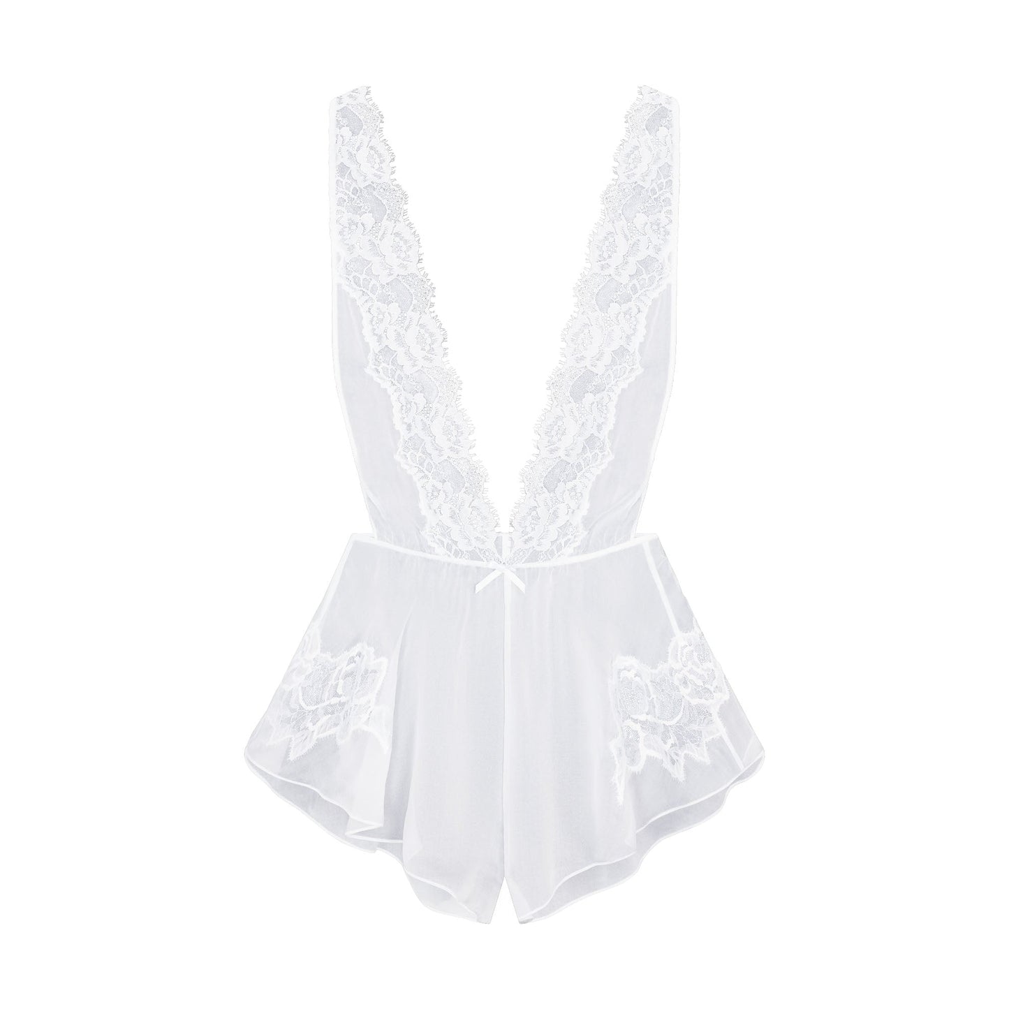 SKIMS ROMANCE PLUNGE TEDDY | IVORY