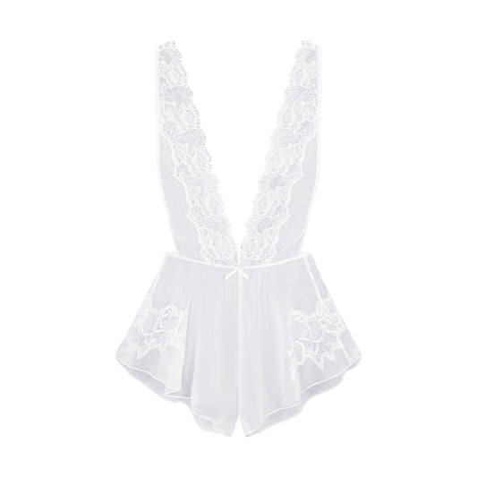 SKIMS ROMANCE PLUNGE TEDDY | IVORY