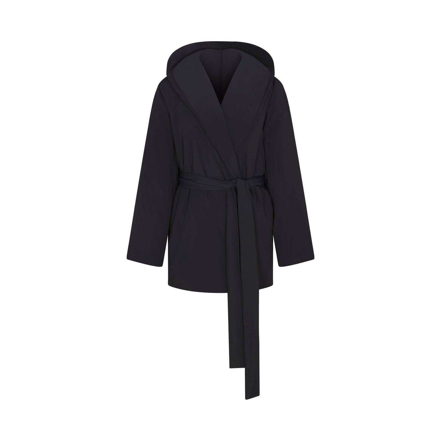 NikeSKIMS WOVEN NYLON WRAP COAT | OBSIDIAN