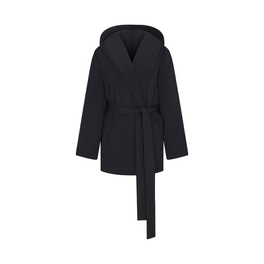 NikeSKIMS WOVEN NYLON WRAP COAT | OBSIDIAN