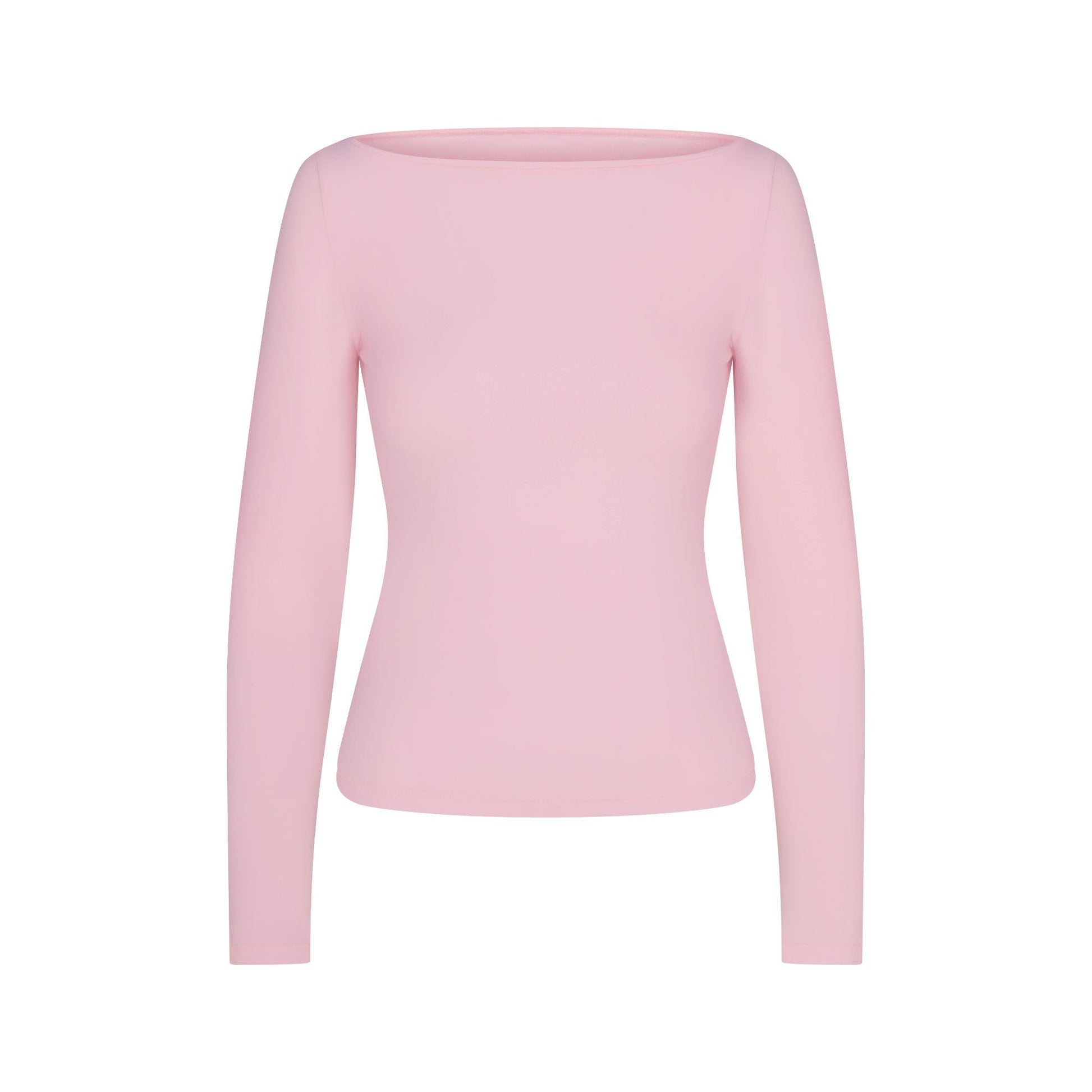 COTTON JERSEY LONG SLEEVE BOATNECK TOP | CHERRY BLOSSOM