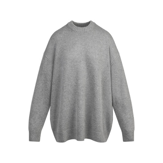 CASHMERE OVERSIZED SWEATER | DARK HEATHER GREY
