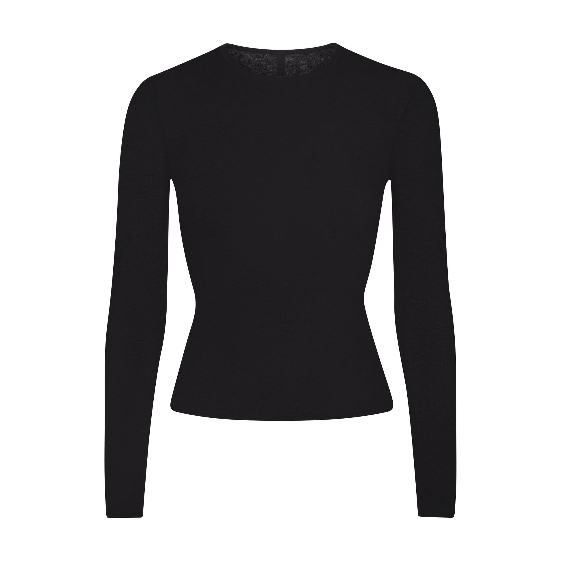 FEATHERWEIGHT CASHMERE LONG SLEEVE TOP | ONYX