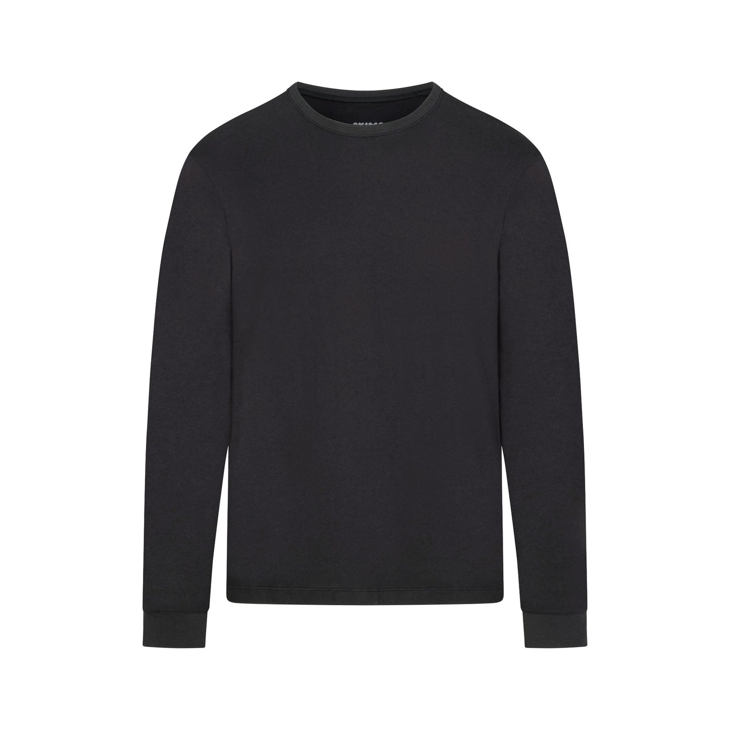SKIMS COTTON MENS CLASSIC LONG SLEEVE T-SHIRT | ONYX
