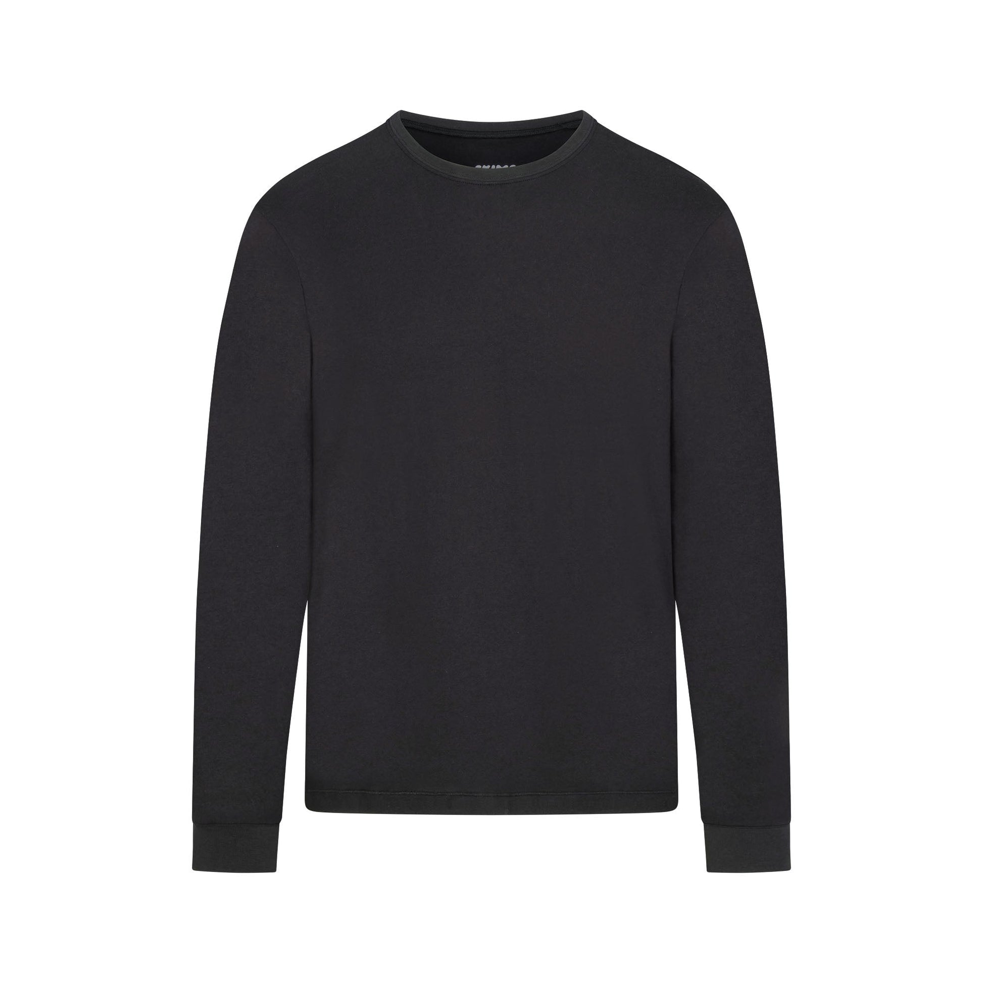 SKIMS COTTON MENS CLASSIC LONG SLEEVE T-SHIRT | ONYX