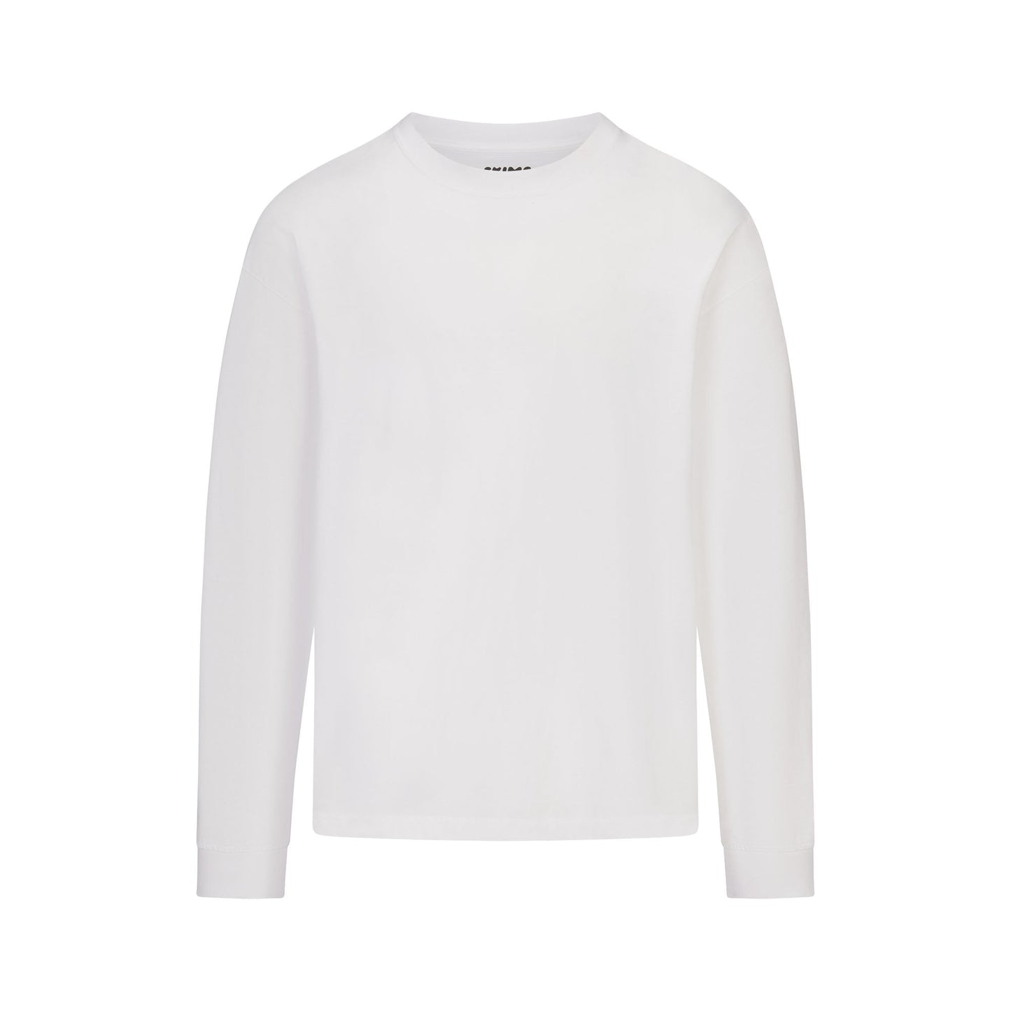 HEAVYWEIGHT COTTON MENS RELAXED LONG SLEEVE T-SHIRT | CHALK