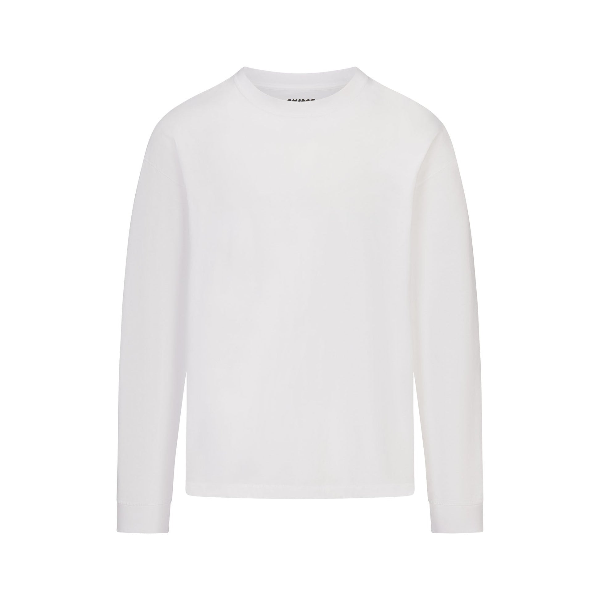 HEAVYWEIGHT COTTON MENS RELAXED LONG SLEEVE T-SHIRT | CHALK