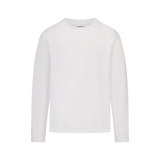 HEAVYWEIGHT COTTON MENS RELAXED LONG SLEEVE T-SHIRT | CHALK