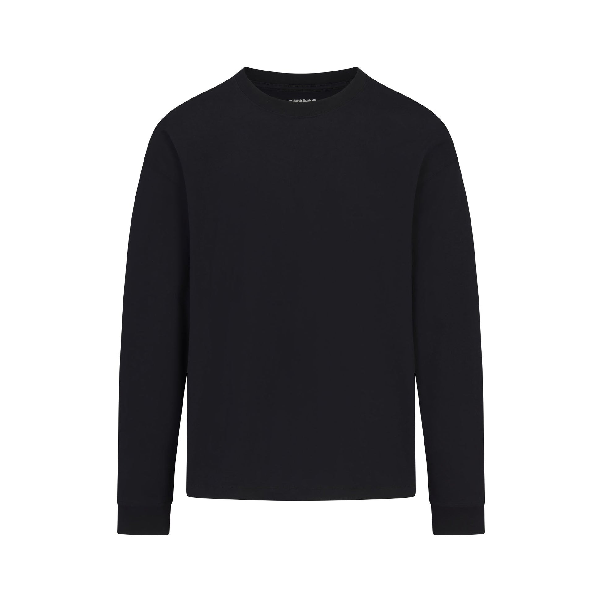 HEAVYWEIGHT COTTON MENS RELAXED LONG SLEEVE T-SHIRT | OBSIDIAN