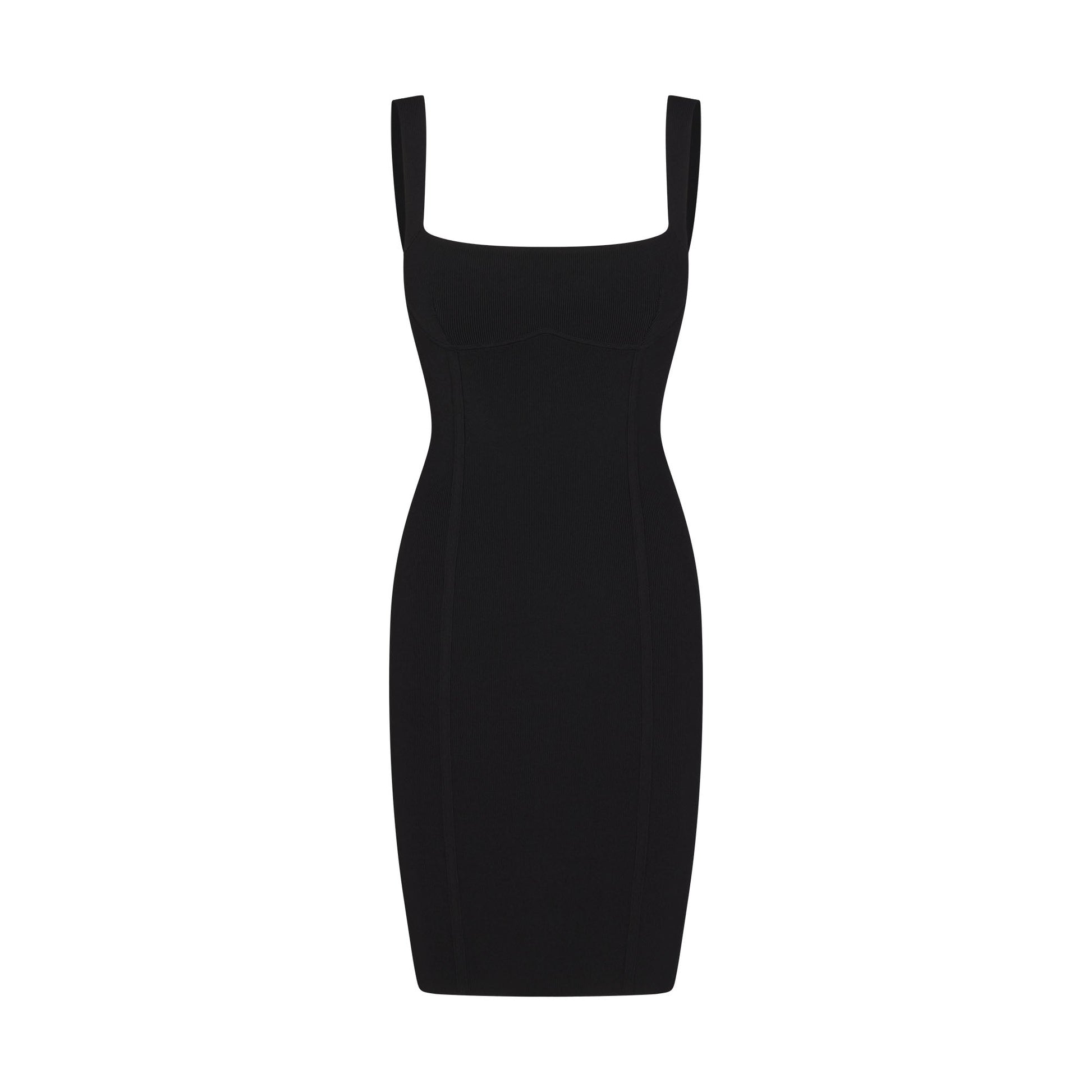 REFINED KNIT MIDI DRESS | OBSIDIAN