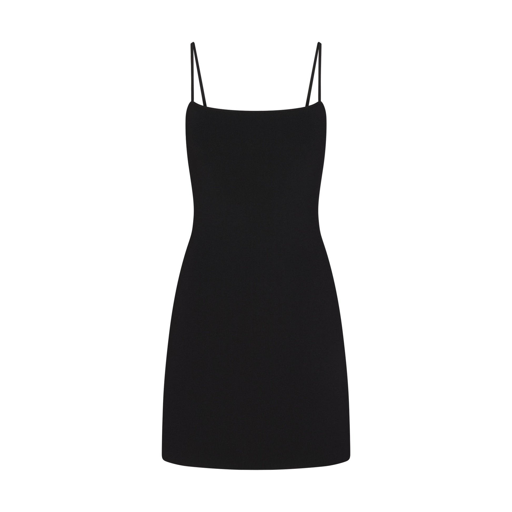 REFINED KNIT MINI DRESS | OBSIDIAN