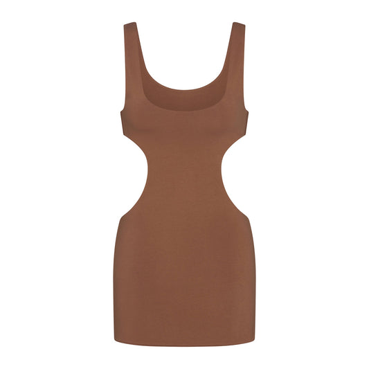 COTTON JERSEY CUT OUT MINI DRESS | JASPER