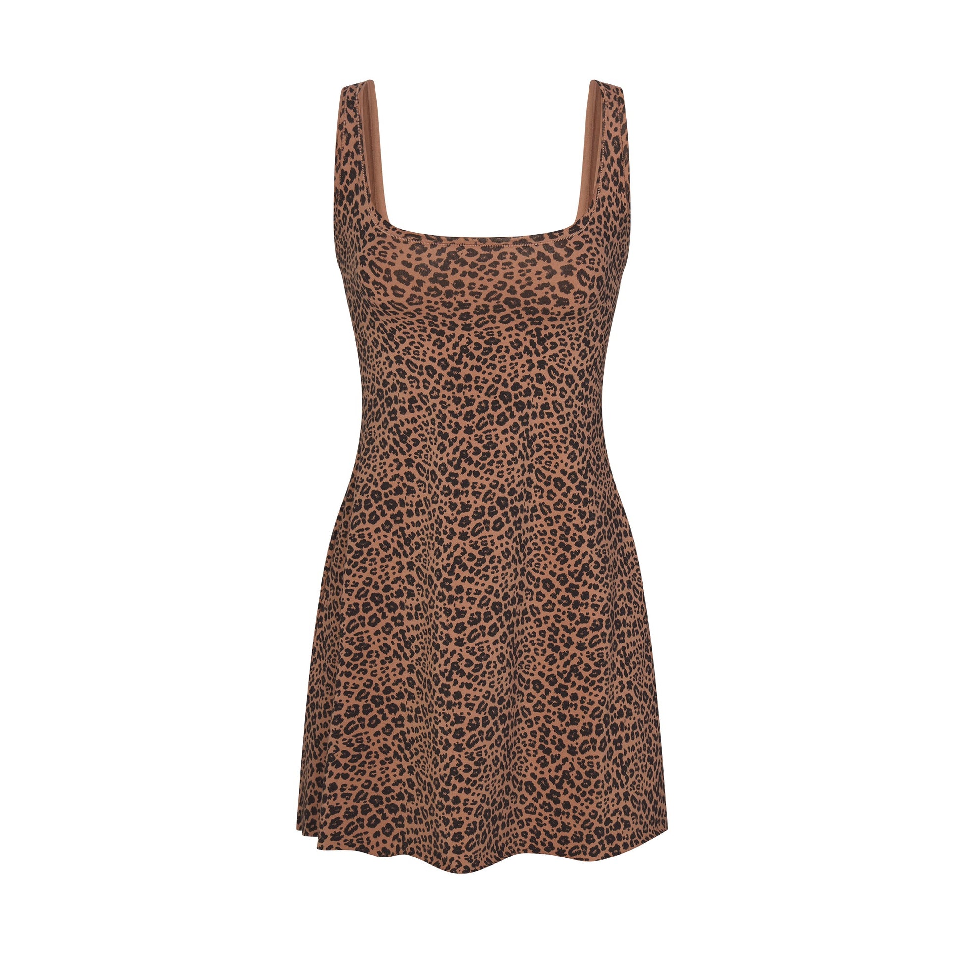 COTTON JERSEY MINI DRESS | SIENNA NATURAL LEOPARD