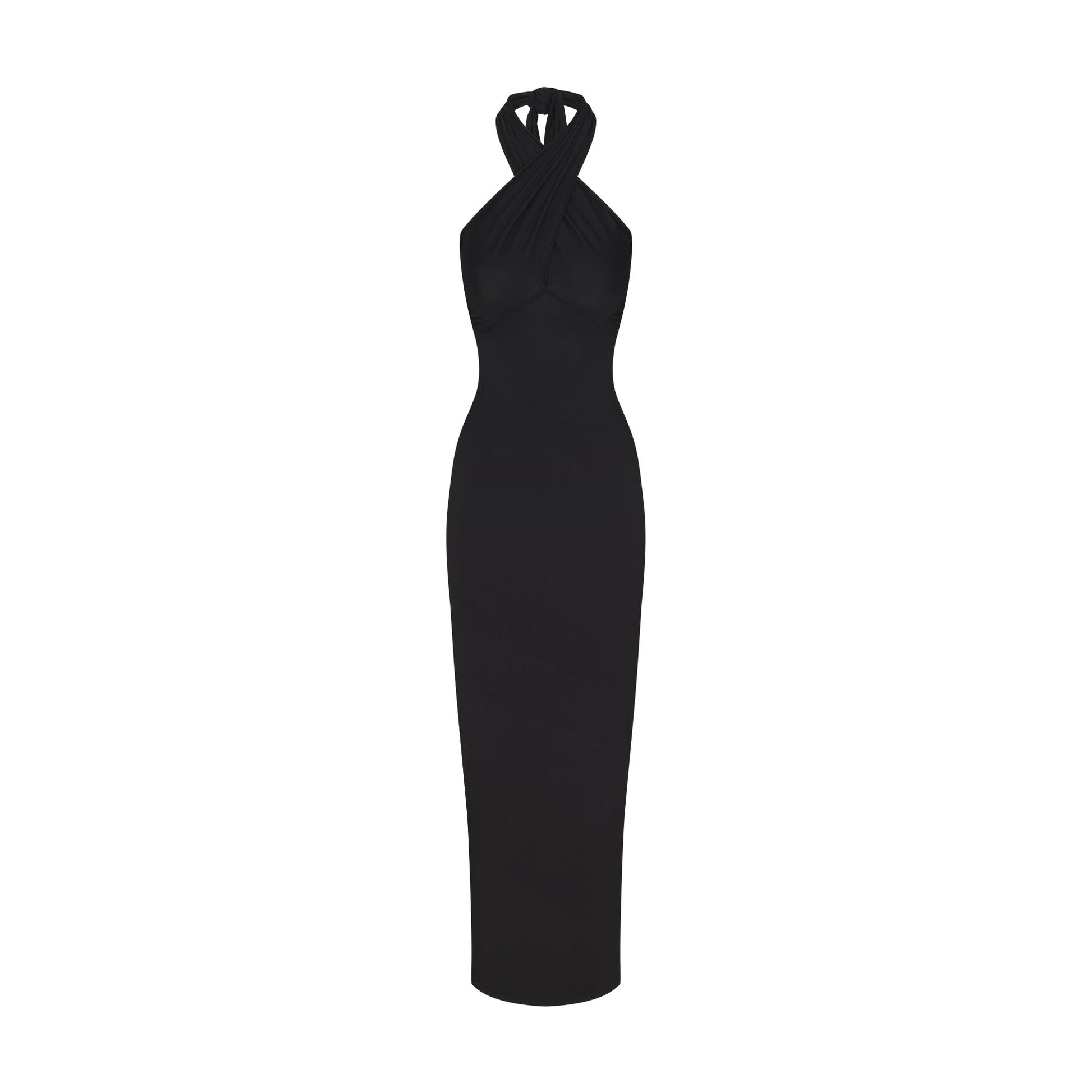 SMOOTH LAYERS CONVERTIBLE LONG DRESS | OBSIDIAN