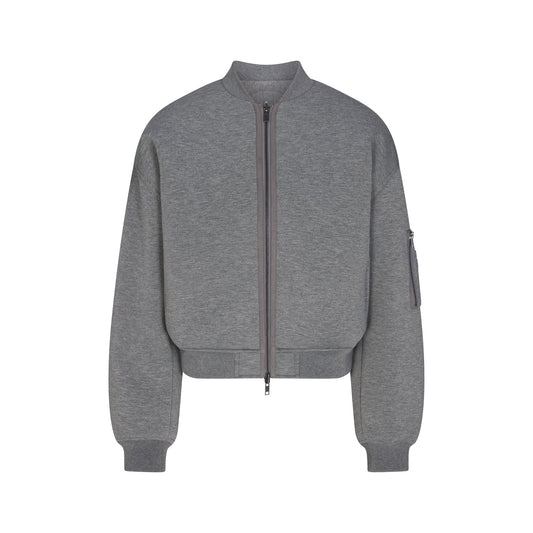 NEOPRENE OUTERWEAR REVERSIBLE BOMBER JACKET | DARK HEATHER GREY