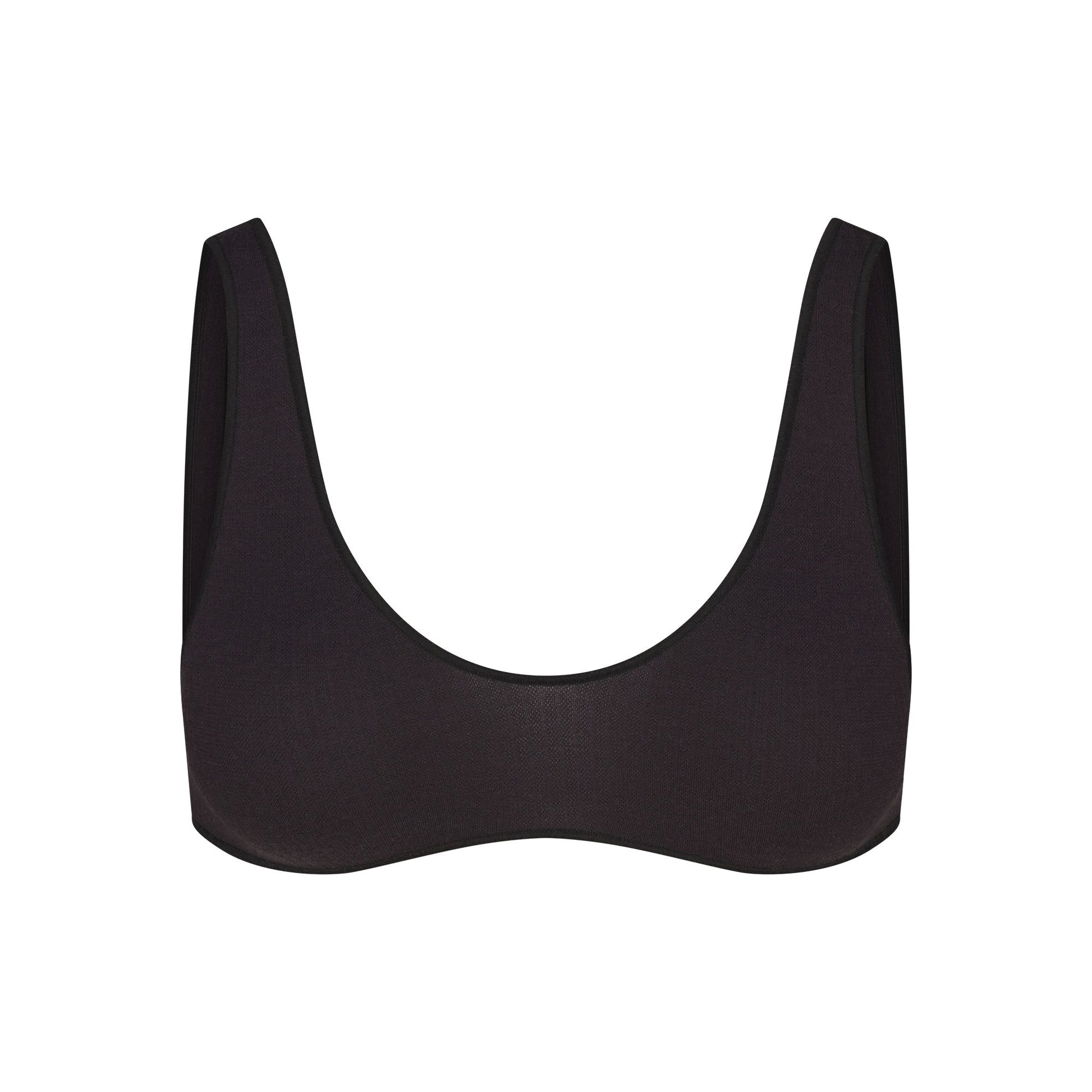 WOOL RIB BRALETTE | OBSIDIAN