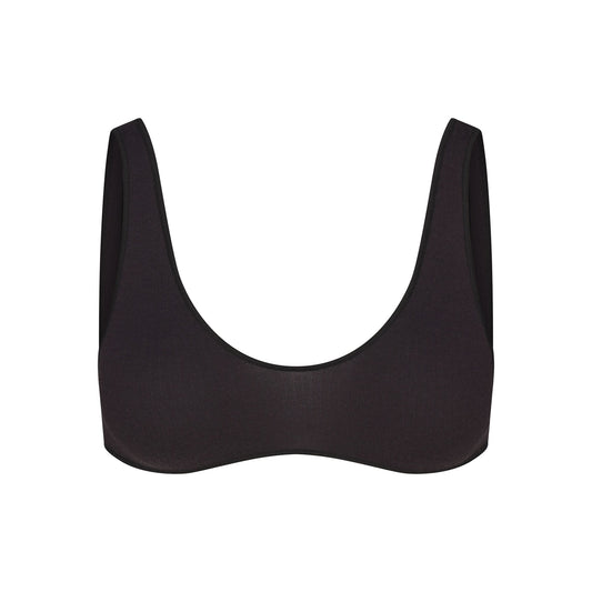 WOOL RIB BRALETTE | OBSIDIAN