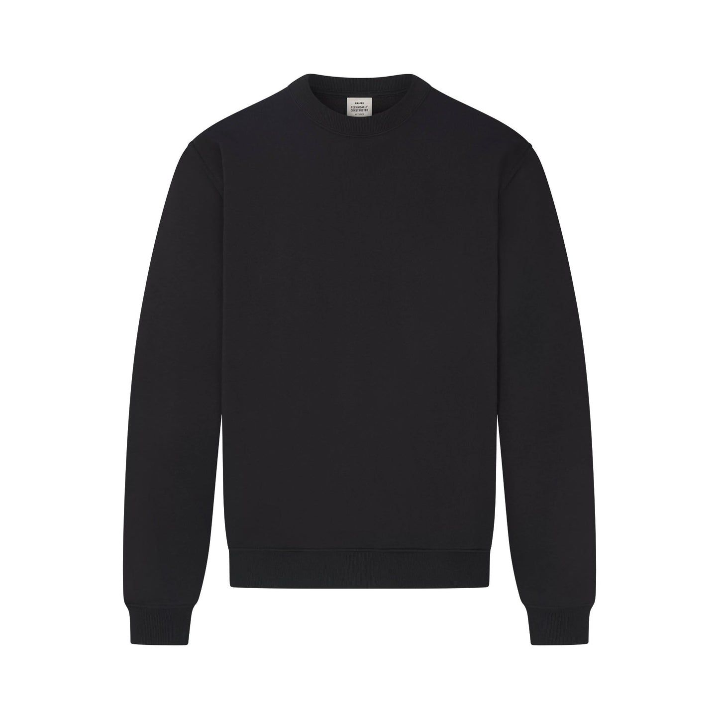 FLEECE LOUNGE MENS RELAXED HIGH CREWNECK | WASHED ONYX