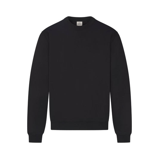 FLEECE LOUNGE MENS RELAXED HIGH CREWNECK | WASHED ONYX