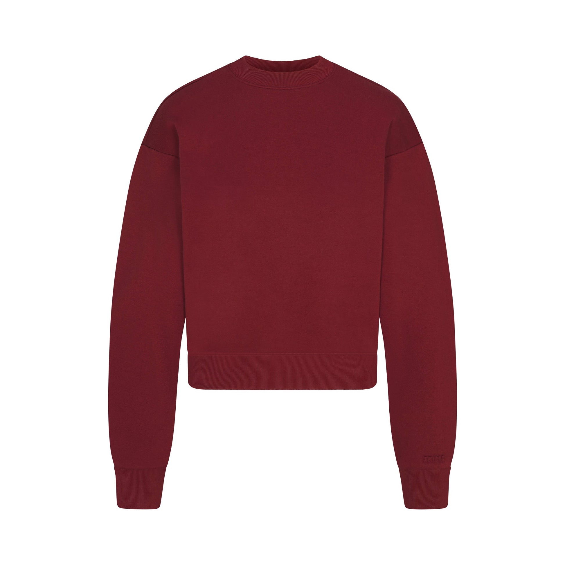 COTTON FLEECE CLASSIC CREWNECK | MERLOT