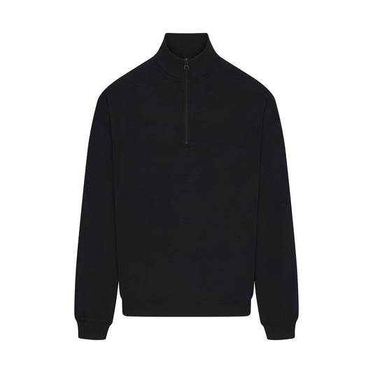 JERSEY LOUNGE MENS RELAXED QUARTER ZIP PULLOVER | OBSIDIAN