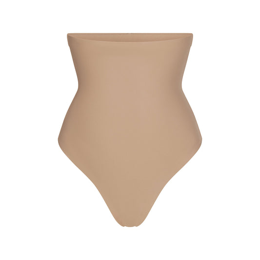 SKIMS BODY CORE SCULPT HIGH-WAISTED THONG | CLAY