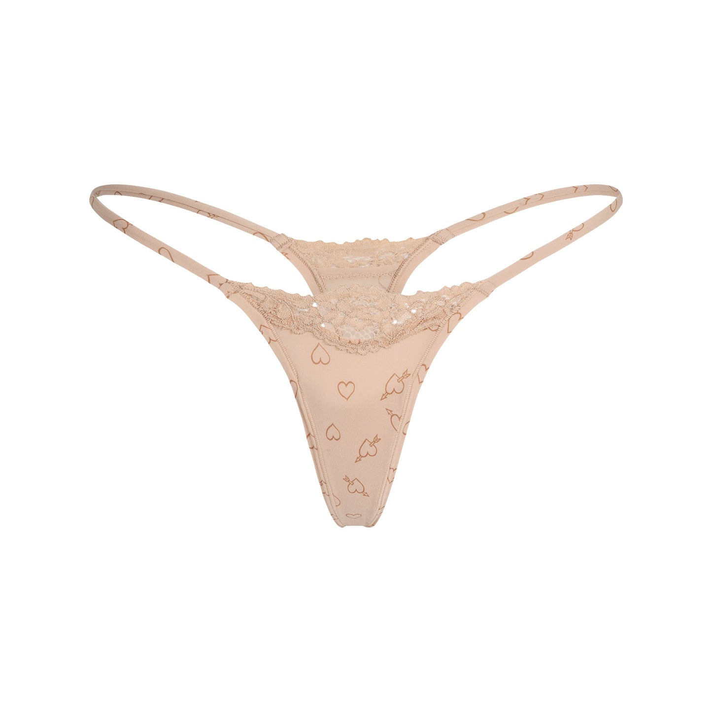 FITS EVERYBODY LACE STRING THONG | MICA SKETCHED HEARTS