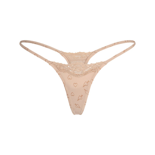 FITS EVERYBODY LACE STRING THONG | MICA SKETCHED HEARTS