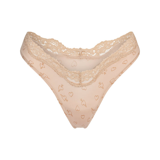 FITS EVERYBODY LACE DIPPED THONG | MICA SKETCHED HEARTS