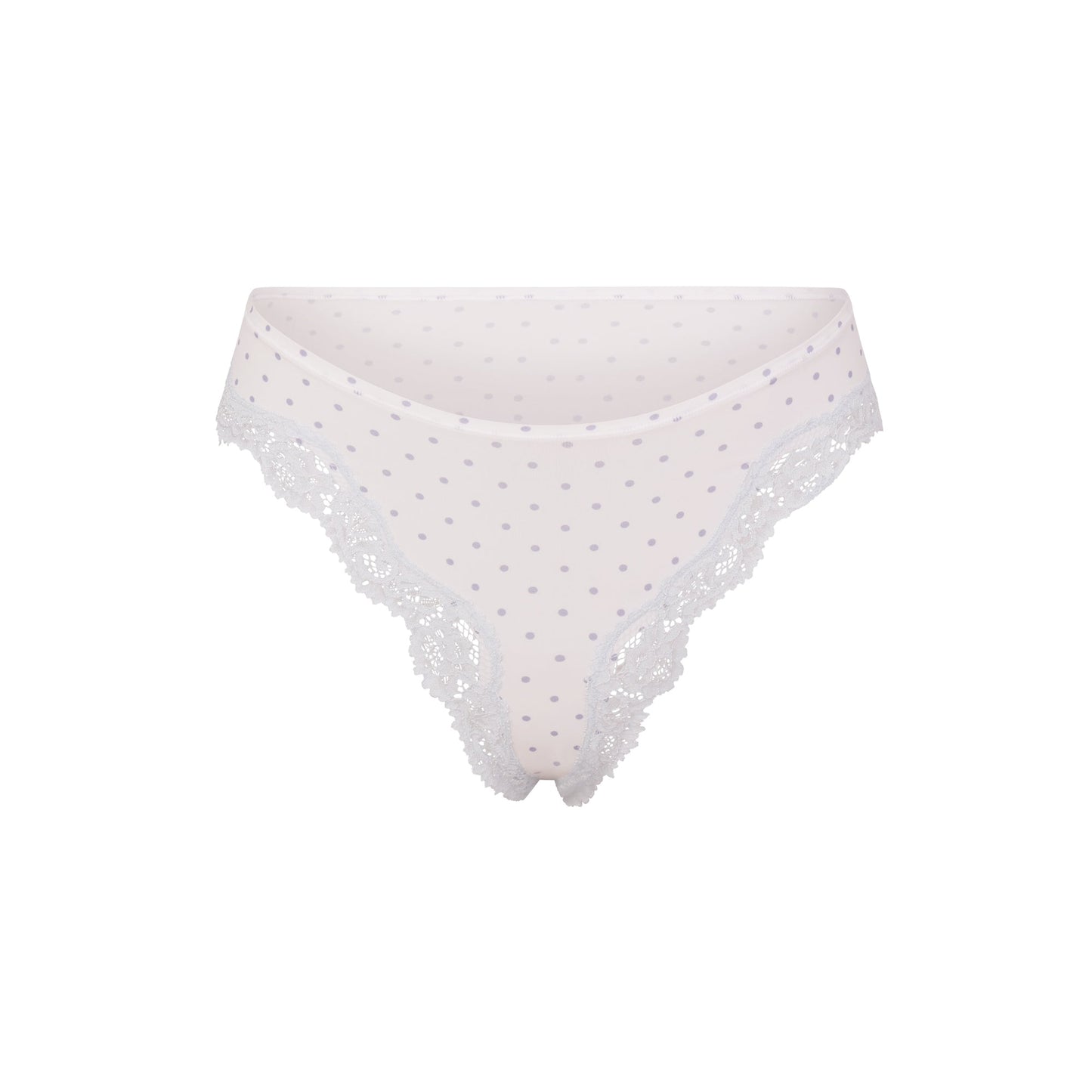 FITS EVERYBODY LACE TANGA | SLATE PIN DOT PRINT