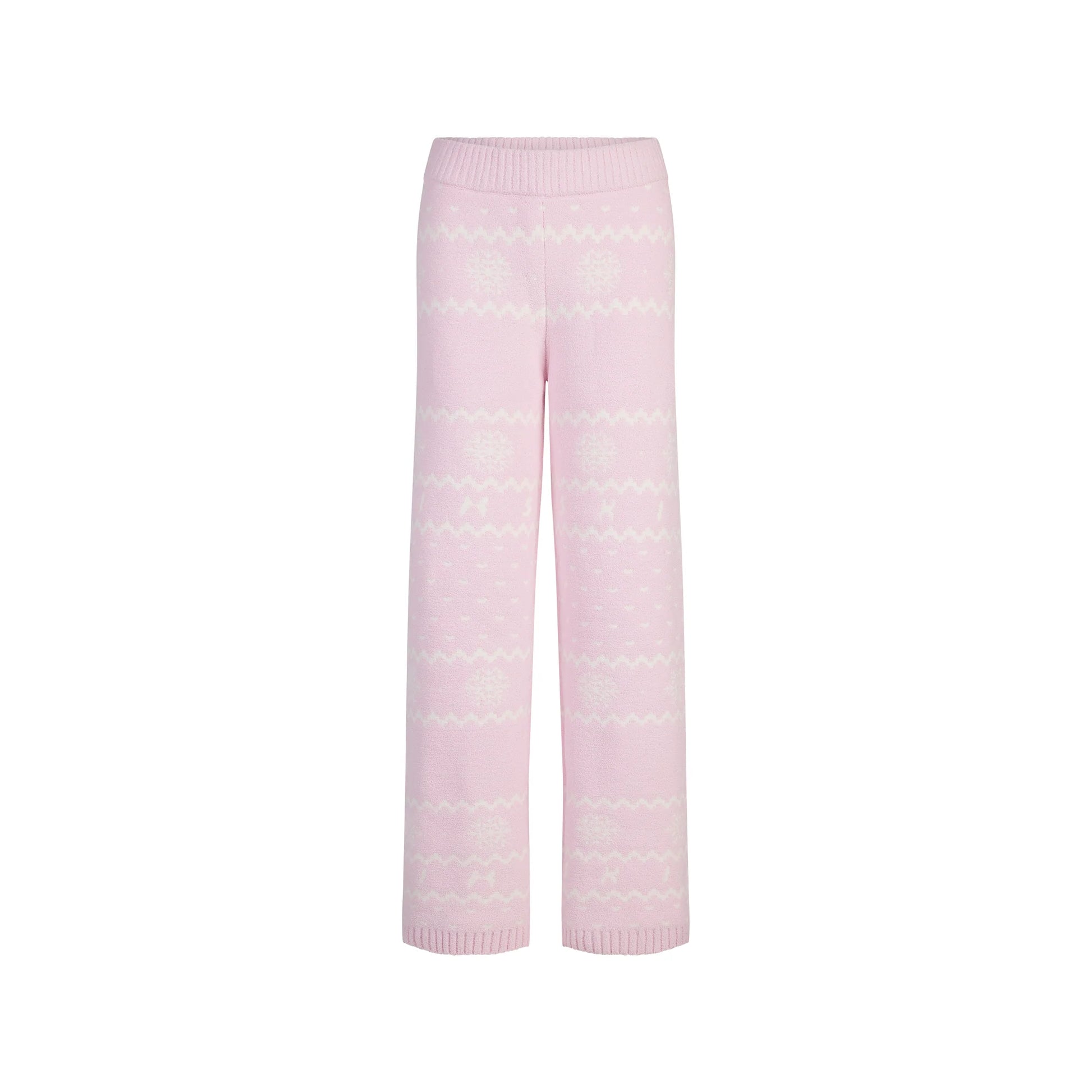 COZY LIGHT PANT | BABY PINK HEART FAIR ISLE