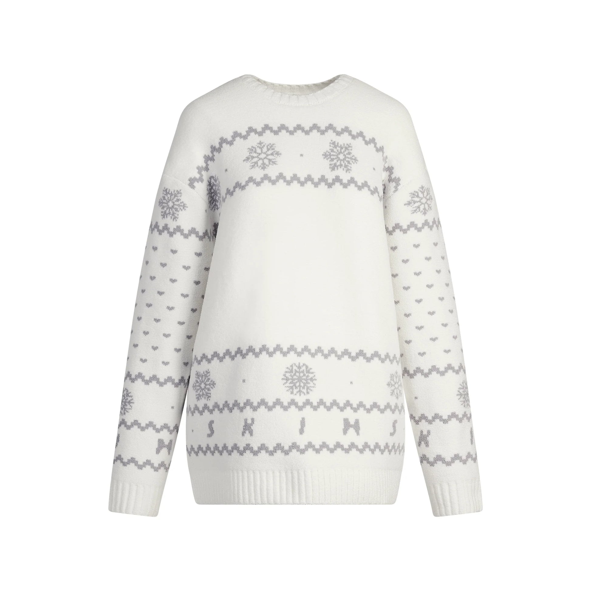 COZY LIGHT CREWNECK PULLOVER | MARBLE HEART FAIR ISLE
