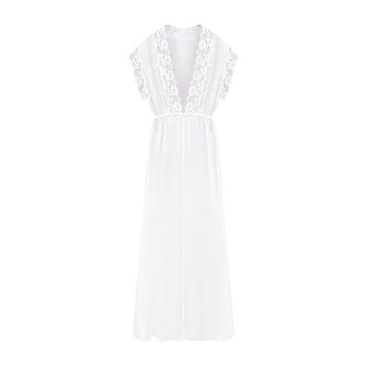 SKIMS ROMANCE LONG ROBE | IVORY