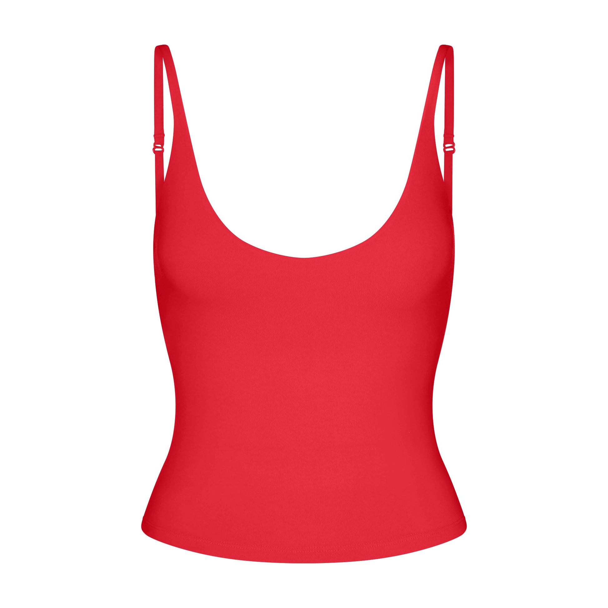 SMOOTH LAYERS SCOOP NECK CAMI | CARMINE