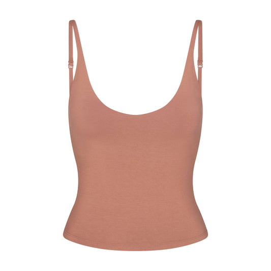 SMOOTH LAYERS SCOOP NECK CAMI | NUTMEG