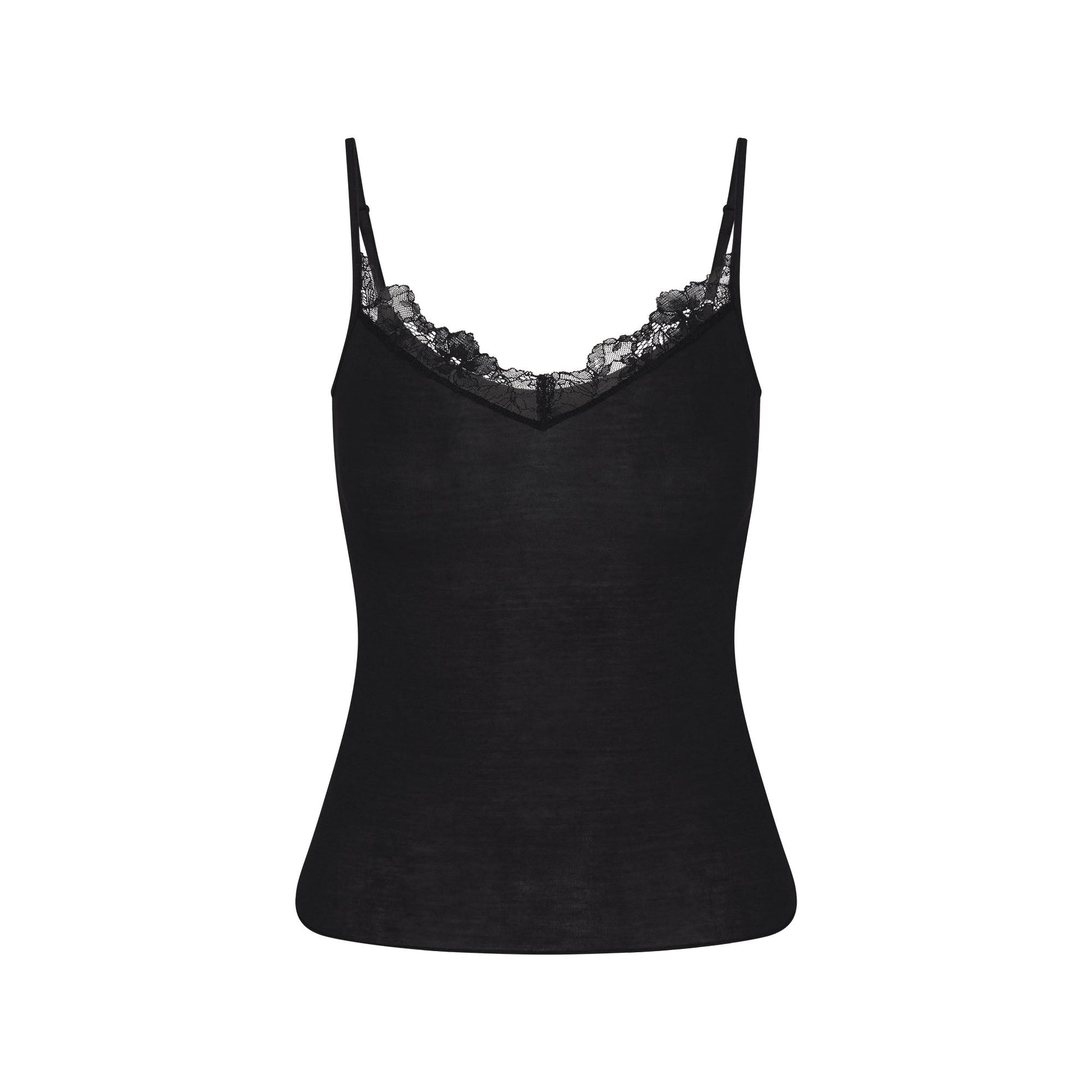 SHEER MODAL LACE CAMI | ONYX